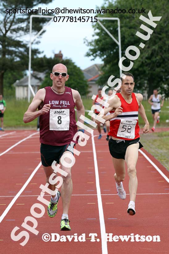 1500 metres, North East Masters Champs, Monkton Stadium,  Jarrow. Photo: David T. Hewitson/Sports for All Pics